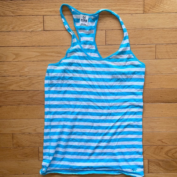 Pink by Victoria's Secret Striped Racerback Tank Top - Picture 5 of 16